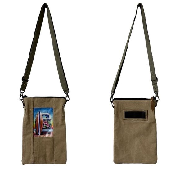 Vintage Addiction Purse/Bag Crossbody Summer Lovin Tent Recycled Military Tents - Picture 1 of 13